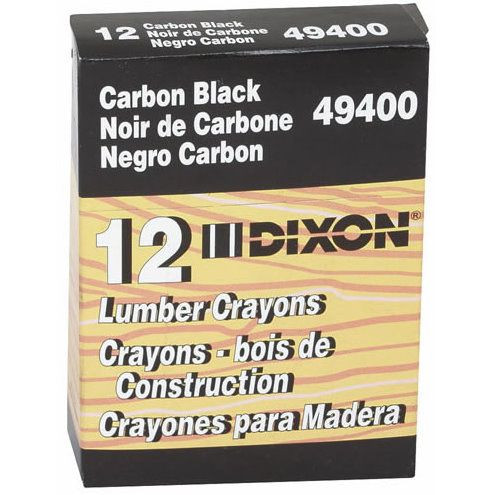Dixon 49400  Industrial Lumber Crayon - Carbon Black - 12 per Package Image 1