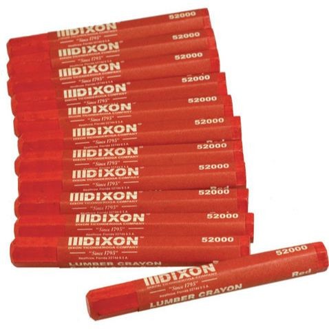 Dixon 52000  Industrial Lumber Crayon - Red - 12 per Package Image 0
