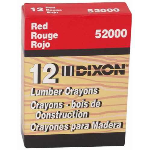 Dixon 52000  Industrial Lumber Crayon - Red - 12 per Package Image 1