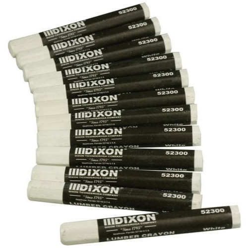 Dixon 52300  Industrial Lumber Crayon - White - 12 per Package Image 0