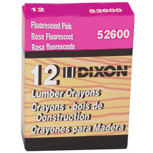 Dixon 52600  Industrial Lumber Crayon - Fluorescent Pink - 12 per Package Image 1