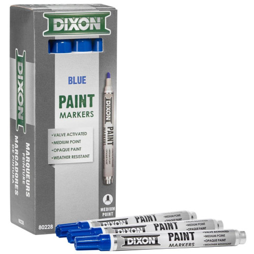 Dixon 80228  Paint Marker Blue Valve Action Tip 12 Per Pack Image 0