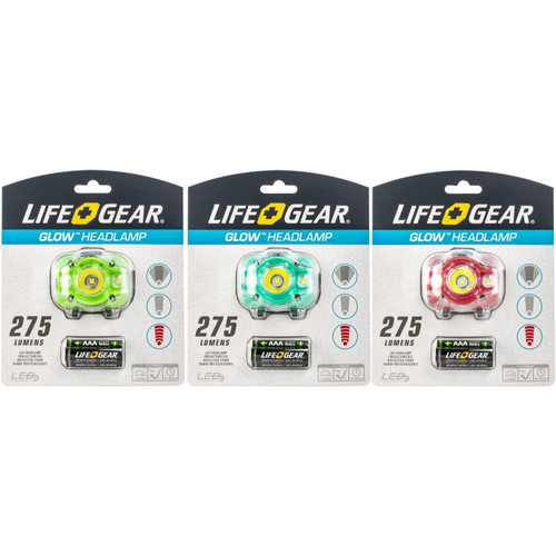 LifeGear 41-3913  Advanced Glow Multi-Mode LED Headlamp in Assorted Colors Image 4