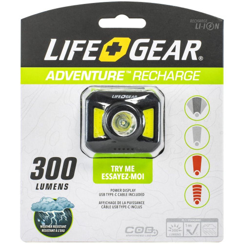 LifeGear 41-3919  Adventure 300 Lumen USB-C Rechargeable LED Headlamp Image 4