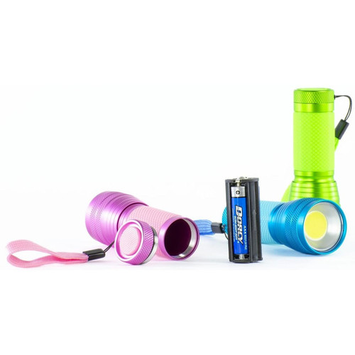 Dorcy 41-4254  Aluminum Glow in the Dark 3AAA LED Flashlight in Assorted Colors Image 3