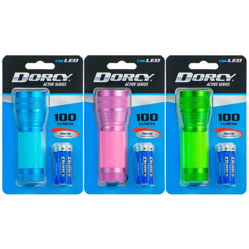 Dorcy 41-4254  Aluminum Glow in the Dark 3AAA LED Flashlight in Assorted Colors Image 4