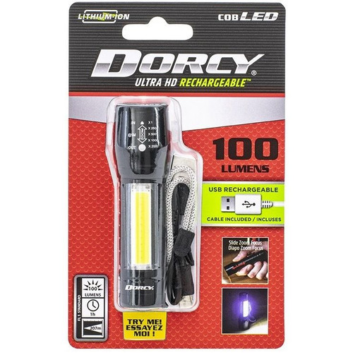 Dorcy 41-4380  Ultra HD 100 Lumen USB Rechargeable Flashlight with Area Light Image 4