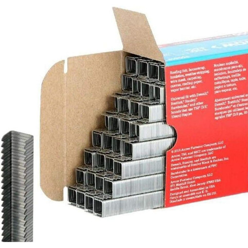Arrow Fastener 506IP  T50 3/8" Heavy Duty Steel Staples 5000 per Package Image 1