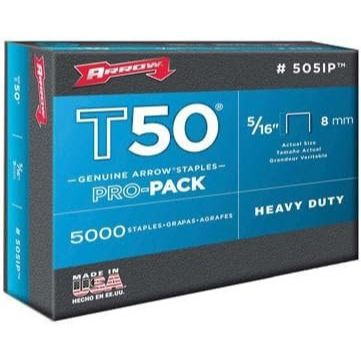 Arrow Fastener 505IP  T50 5/16" Heavy Duty Steel Staples 5000 per Package  Image 3