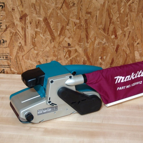 Makita 9404  Variable Speed Belt Sander  8.8-Amp  4" x 24"  with Cloth Dust Bag Image 1