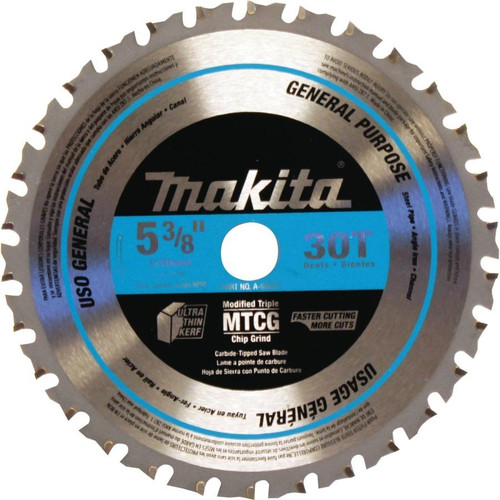 Makita A-95037  5-3/8" 30T Carbide Tipped Saw Blade, Metal/General Purpose Image 0