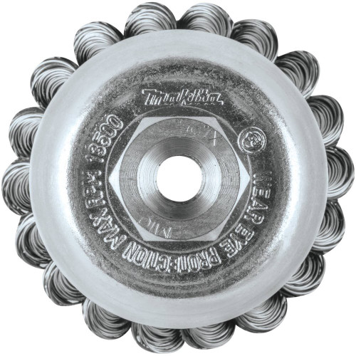 Makita A-98457  2-3/4" Knot Wire Cup Brush, Stainless, M10 x 1.25 Image 1