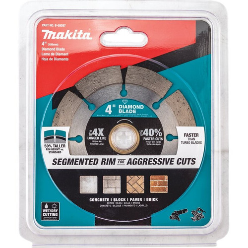 Makita B-69587  4" Diamond Blade, Segmented, General Purpose Image 1 Makita B-69587  4" Diamond Blade, Segmented, General Purpose Image 1