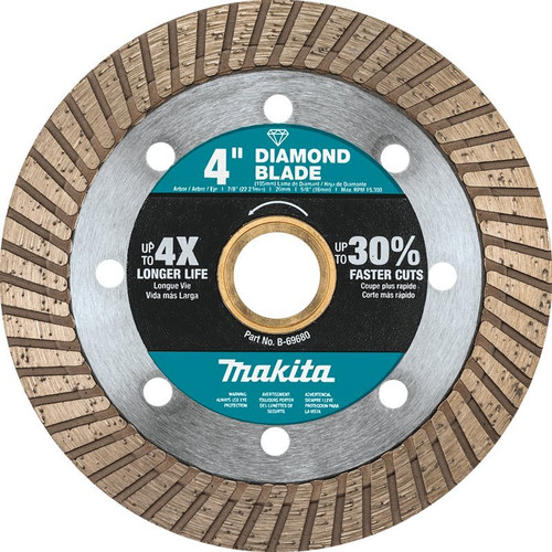 Makita B-69680  4" Diamond Blade, Turbo, General Purpose Image 0