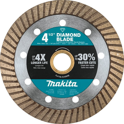 Makita B-69696  4-1/2" Diamond Blade, Turbo, General Purpose Image 0