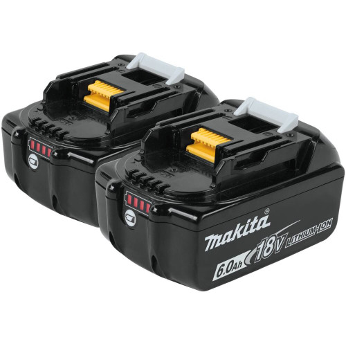 Makita BL1860B-2  18V LXT Lithium-Ion 6.0Ah Battery, 2 per package Image 0