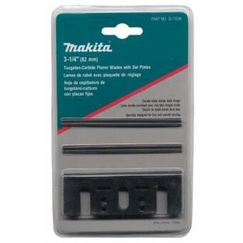 Makita D-17239  3-1/4" Double Edged Planer Blades with Set Plates (192157-2) - 2 per Package Image 0
