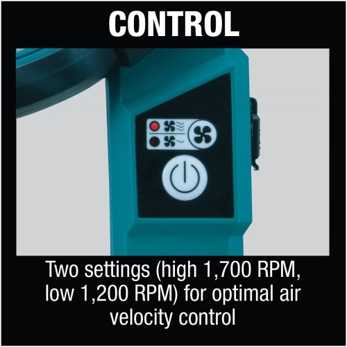 Makita DCF201Z  18V LXT Lithium-Ion Cordless Job Site Fan, Tool Only Image 3