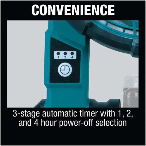 Makita DCF201Z  18V LXT Lithium-Ion Cordless Job Site Fan, Tool Only Image 4
