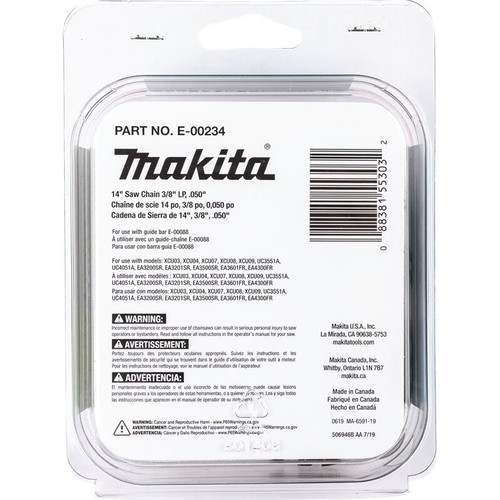 Makita E-00234  14" Saw Chain, 3/8" LP, .050" Image 2