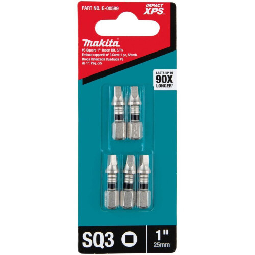 Makita E-00599  Impact XPS #3 Square 1" Insert Bit, 5 per package Image 2