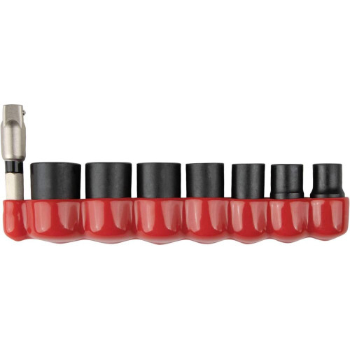 Makita E-01694  Impact XPS 8 Piece  1/4" Drive 6-Point Metric Impact Socket Set with  Standard Socket Adapter Image 0