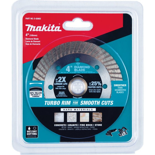 Makita E-02602  4" Diamond Blade, Turbo, Hard Material Image 1