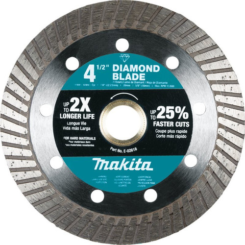 Makita E-02618  4-1/2" Diamond Blade, Turbo, Hard Material Image 0