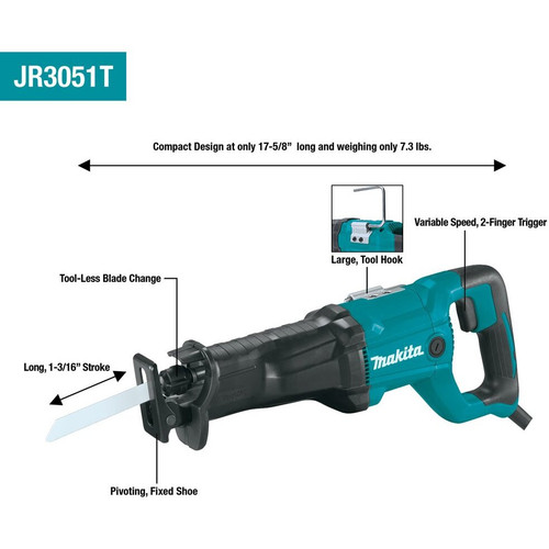 Makita JR3051T  Reciprocating Saw-12 AMP Image 3