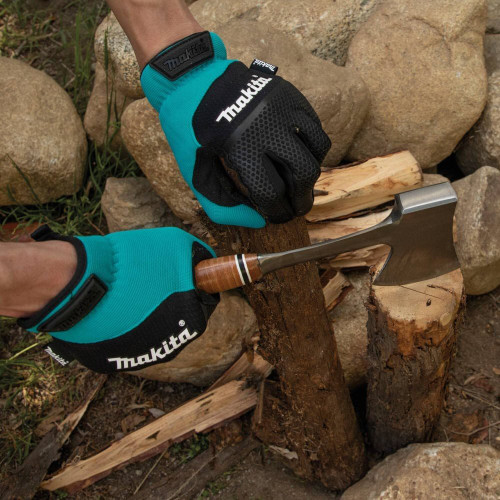 Makita T-04167  Open Cuff Flexible Protection Utility Work Gloves (Large) Image 1
