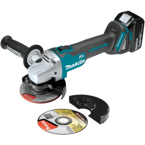 Makita XAG04T  18V LXT Lithium-Ion Brushless Cordless 4-1/2 / 5" Cut-Off/Angle Grinder Kit (5.0Ah) Image 1 Makita XAG04T  18V LXT Lithium-Ion Brushless Cordless 4-1/2 / 5" Cut-Off/Angle Grinder Kit (5.0Ah) Image 1