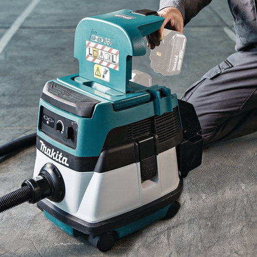 Makita XCV04Z  18V X2 (36V) LXT Lithium-Ion Cordless/Corded 2.1 Gallon HEPA Filter Dry Dust Extractor/Vacuum, Tool Only Image 2