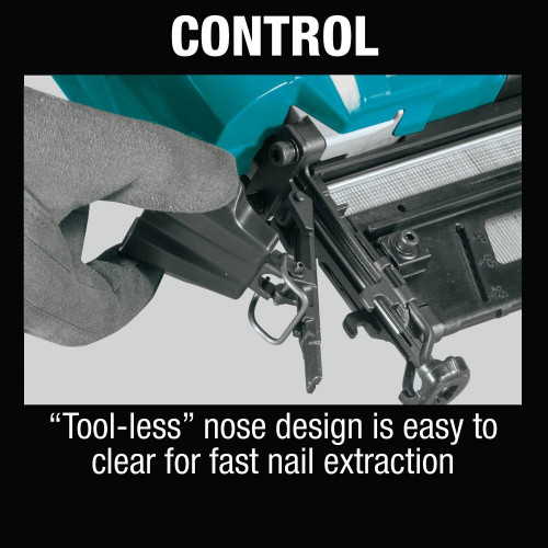 Makita XNB02Z  18V LXT Lithium-Ion Cordless 2-1/2" Straight Finish Nailer, 16 Ga., Tool Only Image 3