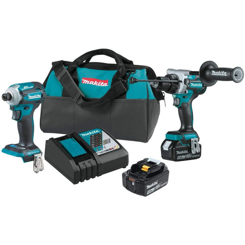 Makita XT288T  18V LXT Lithium-Ion Brushless Cordless 2-Piece Combo Kit Hammer Drill-Driver and Impact Driver (5.0Ah) Image 0