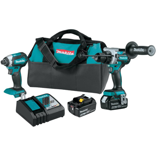 Makita XT291M  18V LXT Lithium-Ion Brushless Cordless 2-Piece Combo Kit Hammer Drill-Driver and Impact Driver (4.0Ah) Image 0 Makita XT291M  18V LXT Lithium-Ion Brushless Cordless 2-Piece Combo Kit Hammer Drill-Driver and Impact Driver (4.0Ah) Image 0
