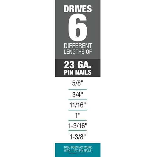 Makita XTP02Z  18V LXT Lithium-Ion Cordless 1-3/8" Pin Nailer, 23 Ga., Tool Only Image 1