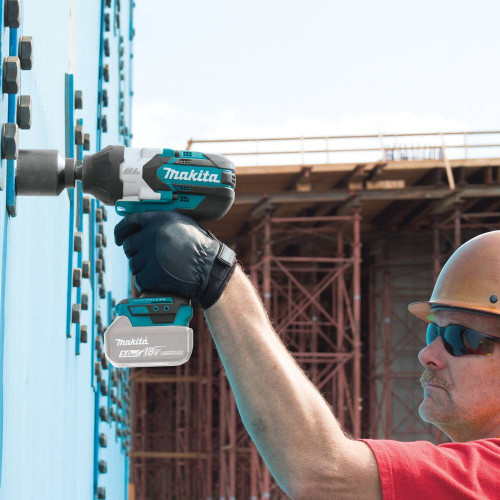 Makita XWT08Z  18V LXT Lithium-Ion Brushless Cordless High Torque 1/2" Sq. Drive Impact Wrench, Tool Only Image 1