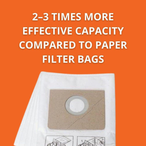 Fein 3-13-45-061-01-0  Fleece Filter Bags for Turbo I - 5 per Package (31345061010) Image 3