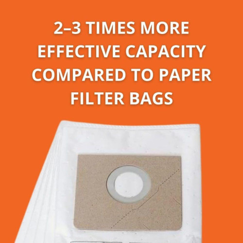 Fein 3-13-45-062-01-0  Fleece Filter Bags for Turbo II - 5 per Package (31345062010) Image 3