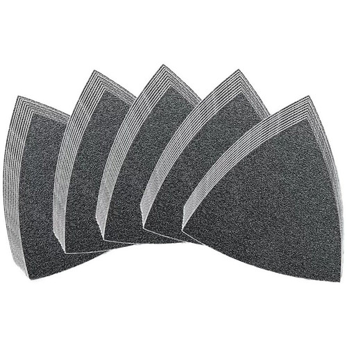 Fein 6-37-17-082-03-3  Assorted Triangular Hook & Loop Sanding Sheets - 50 per Box 10 Ea: 60/80/120/180/240 Grits (63717082033) Image 0