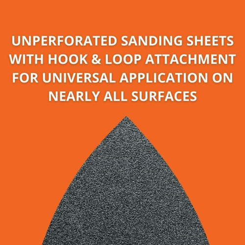 Fein 6-37-17-083-01-5  Triangular Hook & Loop Sanding Sheets 80 Grit - 50 per Package (63717083015) Image 2