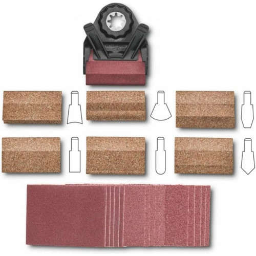 Fein 6-38-10-031-01-0  22-piece Profile Sanding Set - StarLock Plus Mount (63810031010) Image 0 Fein 6-38-10-031-01-0  22-piece Profile Sanding Set - StarLock Plus Mount (63810031010) Image 0