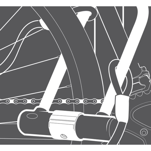 Bell 7122018  Catalyst 550 U Lock & Cable, Black Image 1