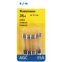 Bussmann BP/AGC-35-RP  AGC 35 Amp Fast-Acting Glass Tube Fuses 1/4" x 1-1/4" - 5 per Card Image 1