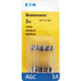 Bussmann BP/AGC-3-RP  AGC 3 Amp Fast-Acting Glass Tube Fuses 1/4" x 1-1/4" - 5 per Card Image 1