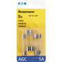 Bussmann BP/AGC-5-RP  AGC 5 Amp Fast-Acting Glass Tube Fuses 1/4" x 1-1/4" - 5 per Card Image 1 Bussmann BP/AGC-5-RP  AGC 5 Amp Fast-Acting Glass Tube Fuses 1/4" x 1-1/4" - 5 per Card Image 1