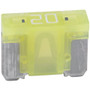 Bussmann BP/ATM-20LP-RP  Yellow ATM Low-Profile 20 Amp Fast-Acting Automotive Mini Blade Fuses - 5 per Card Image 0