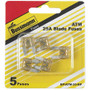 Bussmann BP/ATM-25-RP  Clear ATM 25 Amp Fast-Acting Automotive Mini Blade Fuses - 5 per Card Image 0