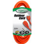 Southwire 02307  25' Vinyl Jacketed 16/3 SJTW Outdoor Extension Cord - Orange Image 1