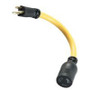 Southwire 09020  9" Male Standard U-Ground Plug to Female Twist-To-Lock Receptacle 12/3 STW Adapter Image 2